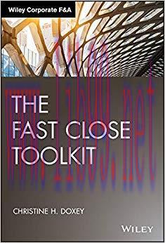 (PDF)The Fast Close Toolkit (Wiley Corporate F&A) 1st Edition