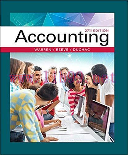 Accounting 27th Edition by Carl Warren 题库