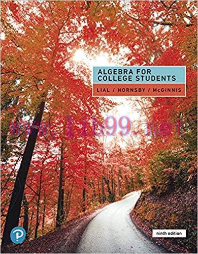 [PDF]Algebra for College Students, 9th Edition [Margaret L. Lial]