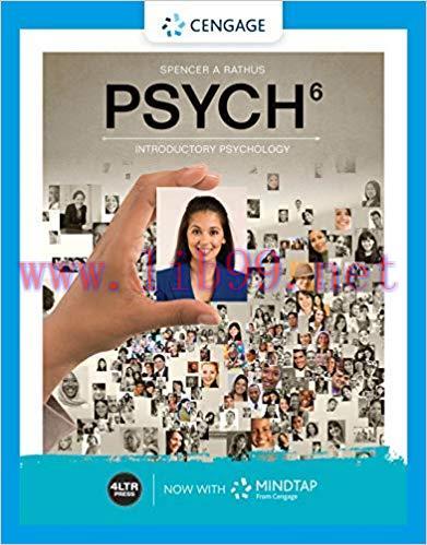 PSYCH 6th Edition by Spencer A. Rathus 课本