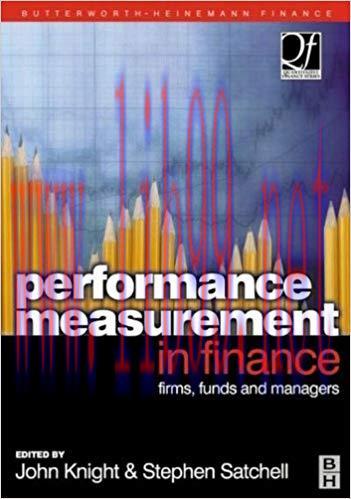 (PDF)Performance Measurement in Finance: Firms, Funds and Managers (Quantitative Finance) 1st E...