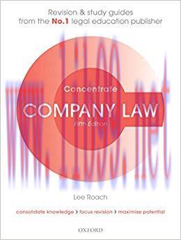(PDF)Company Law Concentrate: Law Revision and Study Guide 5th Edition