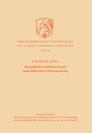 Die geodätische Erschließung Kanadas durch elektronische Entfernungsmessung