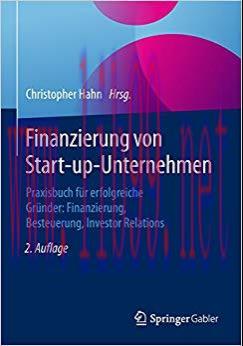 (PDF)Finanzierung von Start-up-Unternehmen: Praxisbuch für erfolgreiche Gründer: Finanzierung, ...