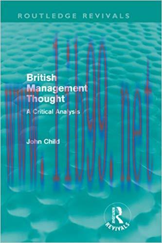 (PDF)British Management Thought (Routledge Revivals): A Critical Analysis 1st Edition