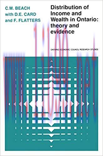 (PDF)Distribution of Income and Wealth in Ontario: Theory and Evidence (Heritage Book 21) 1st E...