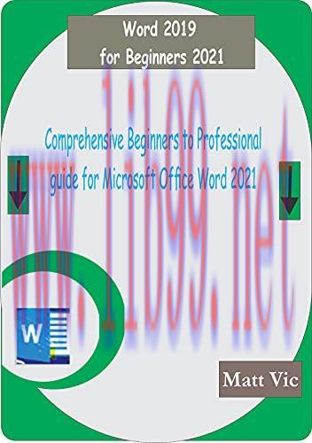 [FOX-Ebook]Word 2019 for Beginners 2021: Comprehensive Beginners to Professional Guide for Micr...