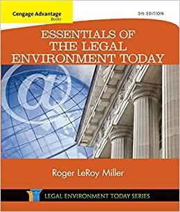 (PDF)Cengage Advantage Books Essentials of the Legal Environment Today