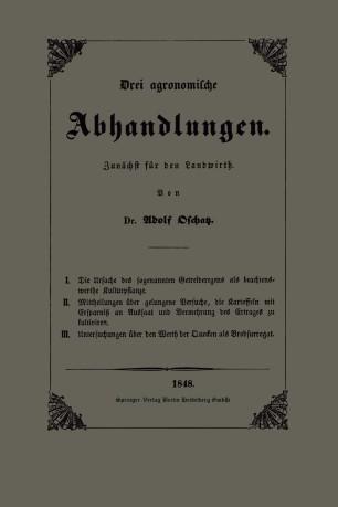 Kulturpflanze, Mittheilungen über gelungene Versuche, die Kartoffeln mit Ersparniss an Aussaat ...