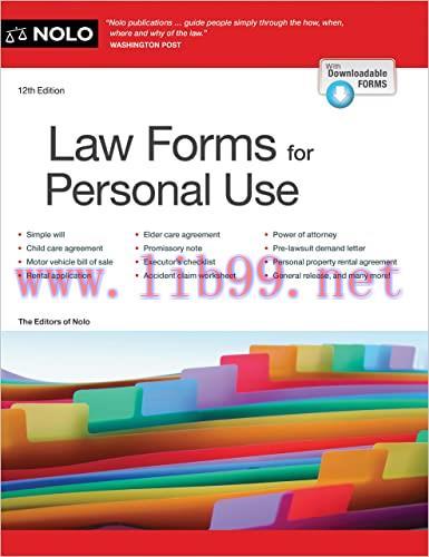 [FOX-Ebook]Law Forms for Personal Use, 12th Edition