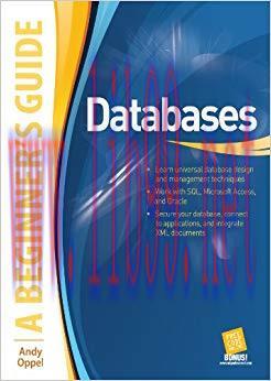 Databases A Beginner’s Guide 1st Edition,
