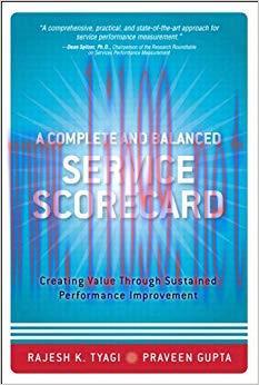 (PDF)A Complete and Balanced Service Scorecard: Creating Value Through Sustained Performance Im...