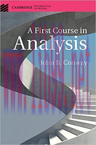 (PDF)A First Course in Analysis (Cambridge Mathematical Textbooks)