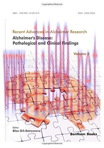 [AME]Alzheimer’s Disease: Pathological and Clinical Findings (Recent Advances in Alzheimer Rese...