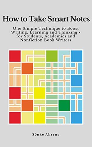(PDF)How to Take Smart Notes One Simple Technique to Boost Writing, Learning and Thinking – for...