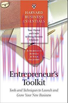 (PDF)Entrepreneur’s Toolkit: Tools and Techniques to Launch and Grow Your New Business (Harvard...