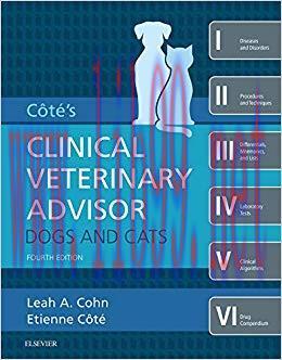 (PDF)Cote’s Clinical veterinary Advisor: Dogs and Cats – E-Book 4th Edition