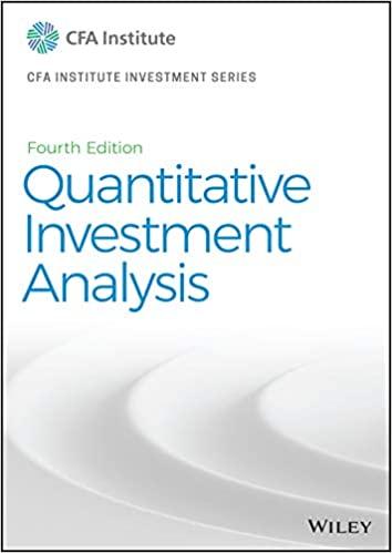 Quantitative Investment Analysis 4th Edition Textbook+Workbook