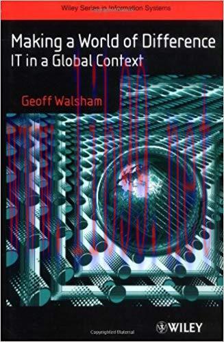 (PDF)Making a World of Difference: IT in a Global Context 1st Edition