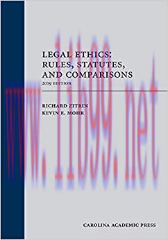 (PDF)Legal Ethics: Rules, Statutes, and Comparisons, 2019 Edition