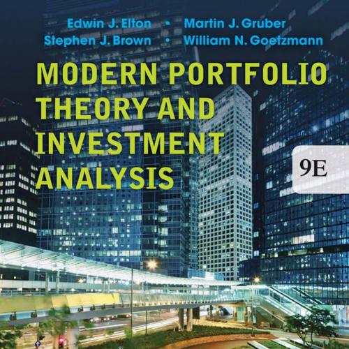 Modern Portfolio Theory and Investment Analysis 9th Edition