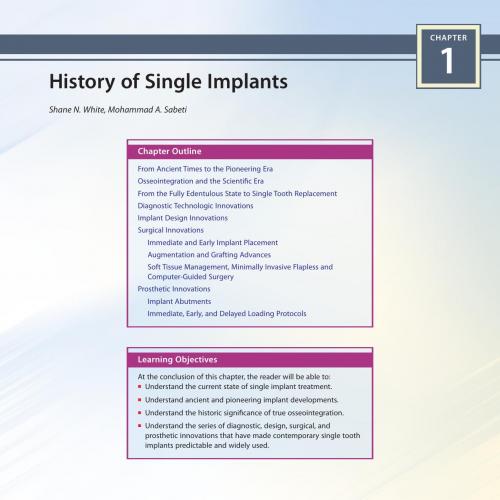 Single Implant and Restorations