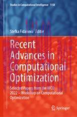 [PDF]Recent Advances in Computational Optimization: Selected Papers from_ the WCO 2022 – Worksh...