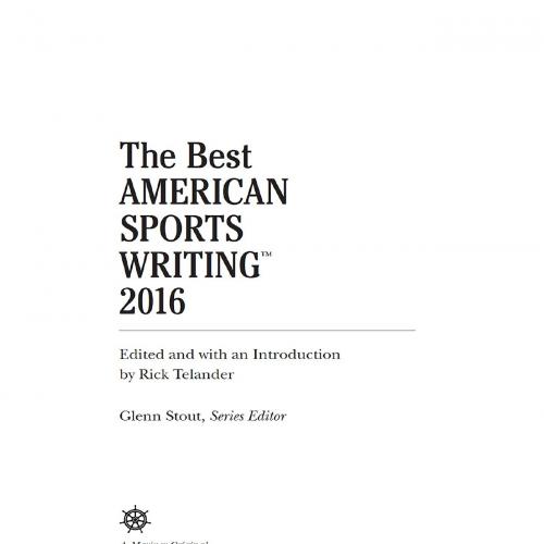 Best American Sports Writing 2016, The