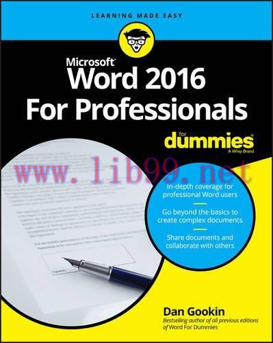 [FOX-Ebook]Word 2016 For Professionals For Dummies