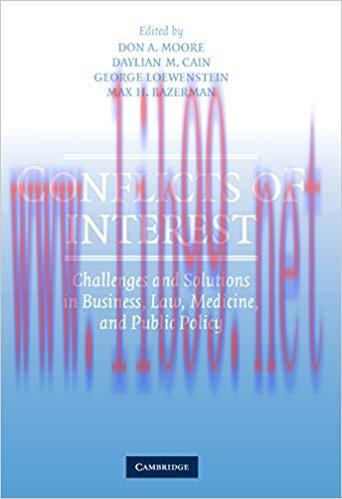 (PDF)Conflicts of Interest: Challenges and Solutions in Business, Law, Medicine, and Public Pol...