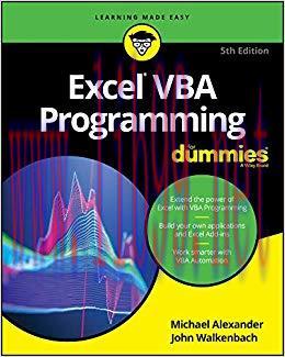 (PDF)Excel VBA Programming For Dummies (For Dummies (Computer/Tech)) 5th Edition