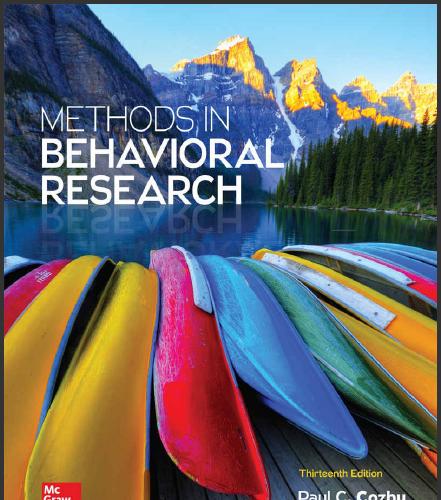 (TB)Methods in Behavioral Research 13th Edition.zip