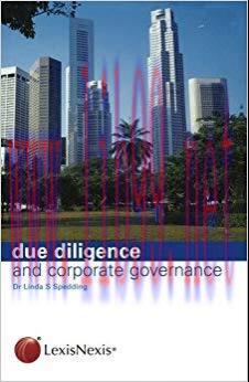 (PDF)Due Diligence and Corporate Governance 1st Edition