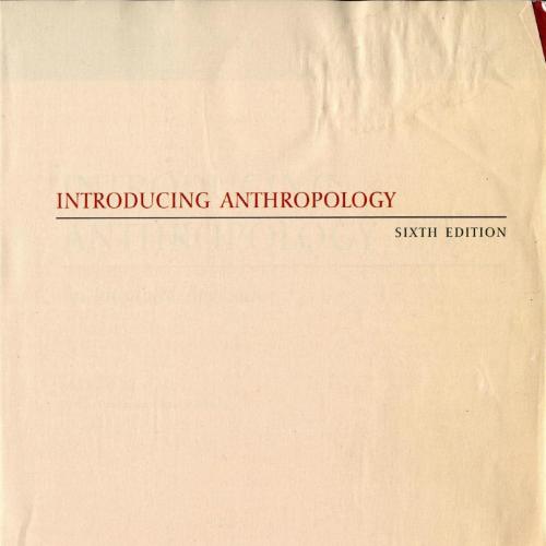 Introducing Anthropology An Integrated Approach 6th Edition