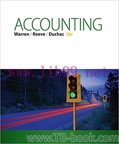 Accounting 26th Edition by Carl Warren 题库