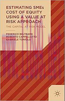 (PDF)Estimating SMEs Cost of Equity Using a Value at Risk Approach: The Capital at Risk Model 2...