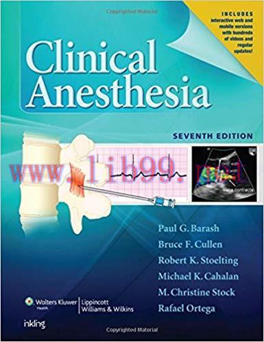 [PDF]Clinical Anesthesia, 7e Print + Ebook with Multimedia+CHM版