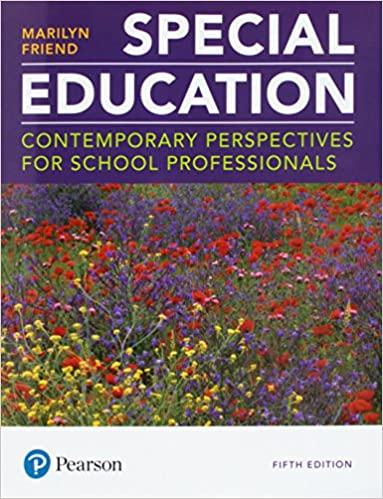 Special Education Contemporary Perspectives for School Professionals 5th Edition