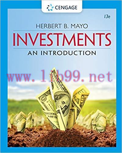 (PDF)Investments: An Introduction (MindTap Course List) 13th Edition