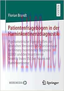 [AME]Patientenfragebögen in der Harninkontinenzdiagnostik: Psychometrische Eigenschaften der de...