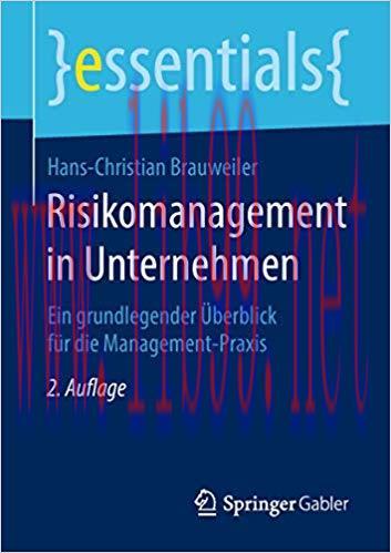 (PDF)Risikomanagement in Unternehmen: Ein grundlegender Überblick für die Management-Praxis (es...