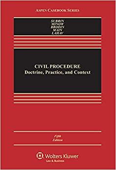 (PDF)Civil Procedure Doctrine, Practice, and Content (Aspen Casebook) 5th Edition, Kindle Editi...
