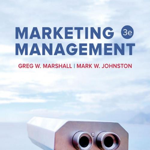 Marketing Management 3rd Edition Greg Marshall