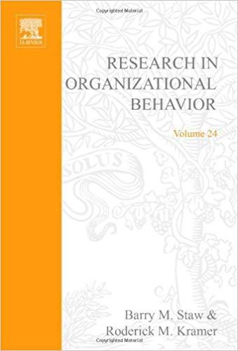 (PDF)Research in Organizational Behavior An Annual Series of Analytical Essays and Critical Rev...