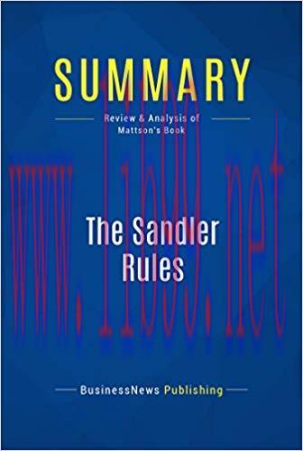 (PDF)Summary: The Sandler Rules: Review and Analysis of Mattson’s Book