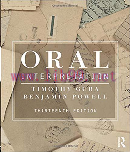 [PDF]Oral Interpretation 13th Edition + 12th edition