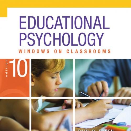 Educational Psychology Windows on Classrooms 10th Edition
