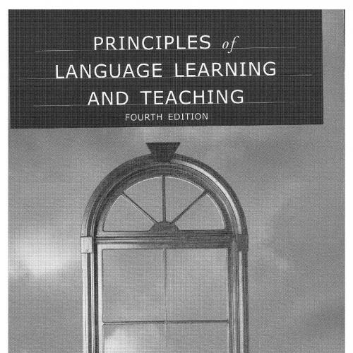Principles of Language Learning and Teaching