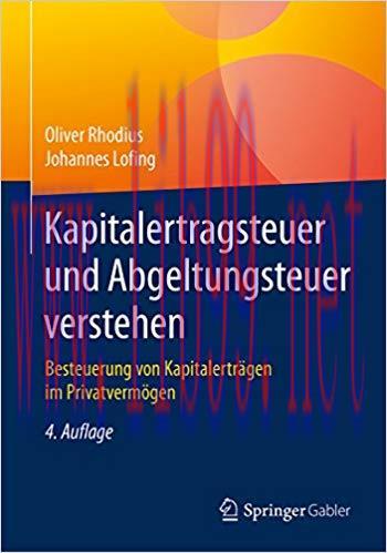 (PDF)Kapitalertragsteuer und Abgeltungsteuer verstehen: Besteuerung von Kapitalerträgen im Priv...