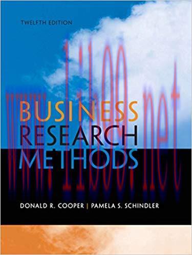 Business Research Methods 12th Edition by Donald Cooper 题库